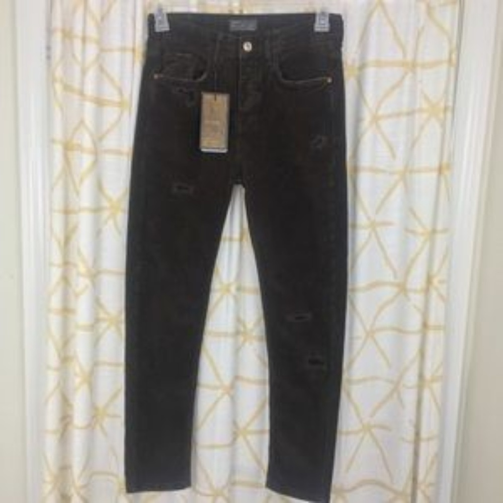 NWT ZARA MAN Distressed Corduroy Pants 30x30
